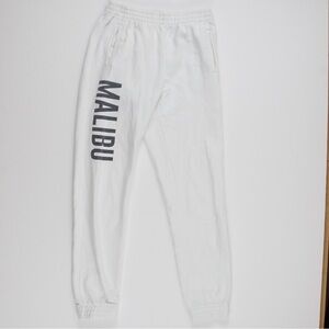 Brandy Melville One Size White Malibu Sweatpants